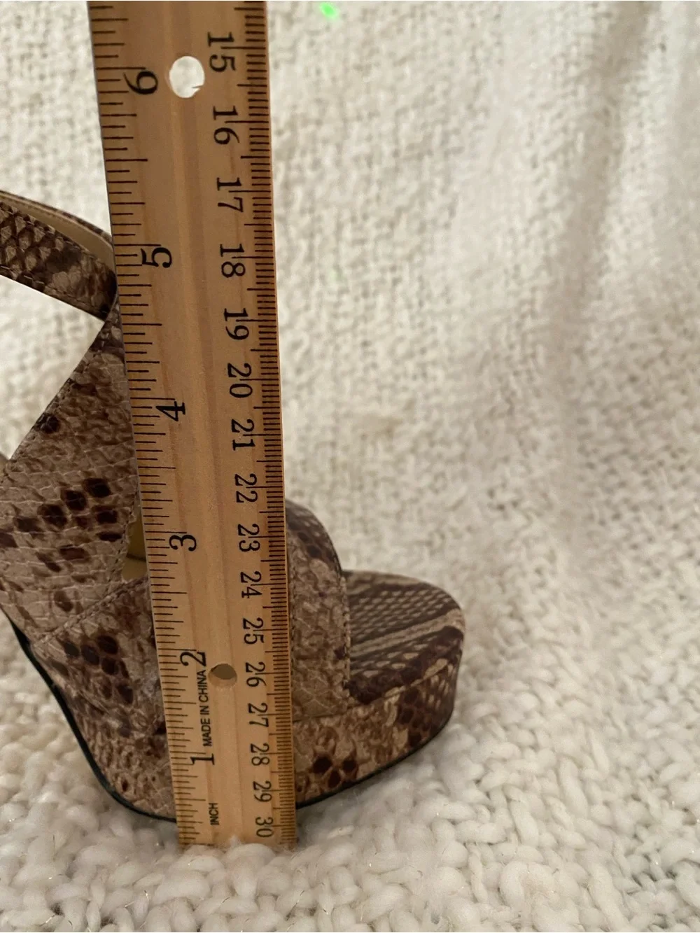 Michael Kors Brown Snake-Print Platform Heels